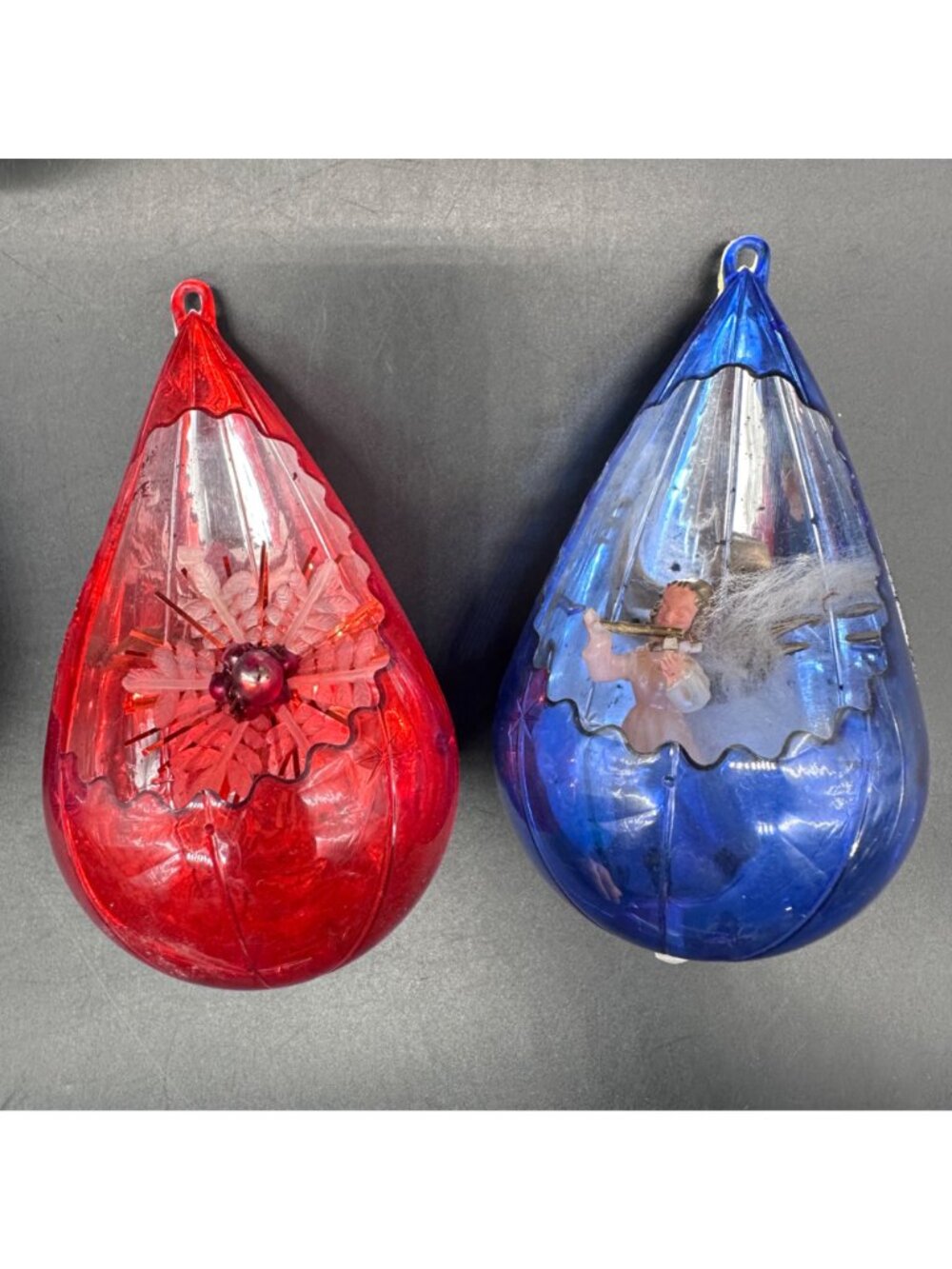 Vintage Jewel Brite Christmas Ornaments Dioramas Set Of 5 Mid Century Plastic - Picture 8 of 14
